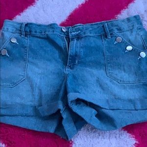 High rise jean shorts